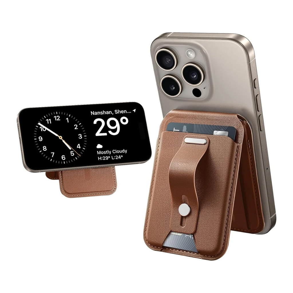 ESR Magsafe Grip Wallet Stand (Tan)