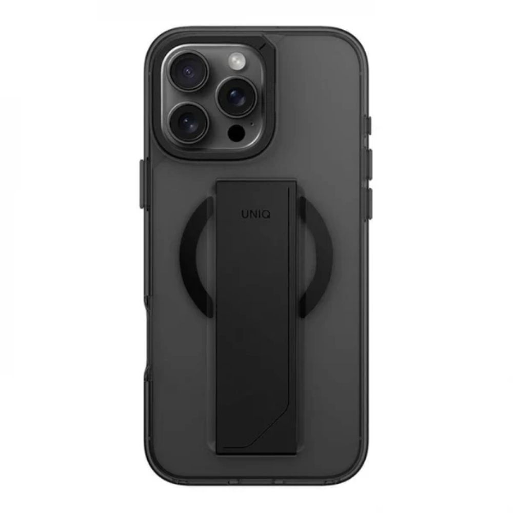 Uniq Hybrid Heldro Max MagSafe Case with Camera Stand for iPhone 16 Pro Max (Vapour Smoke)	 
