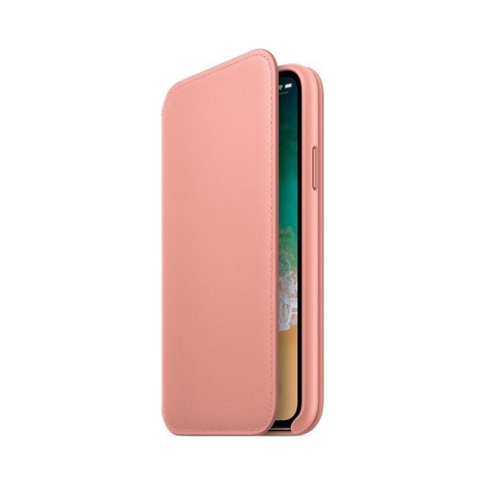 Apple Leather Folio for iPhone X (Soft Pink)