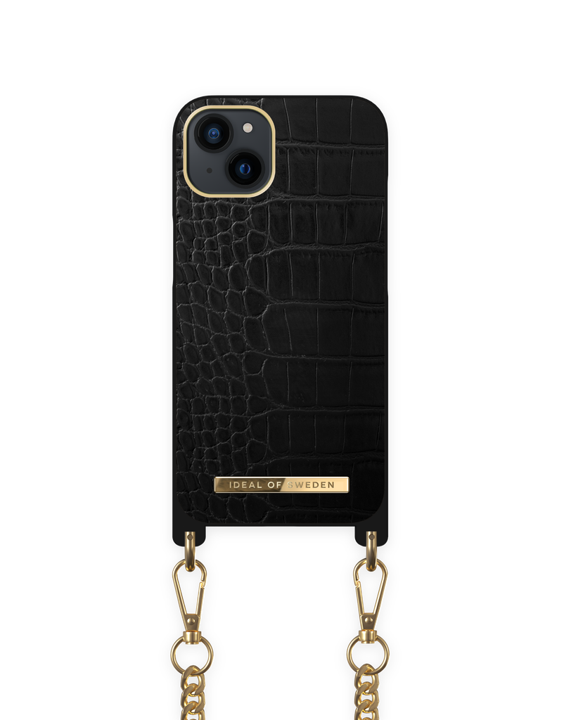 iDeal of Sweden Atelier Necklace iPhone 13 (Jet Black Croco)