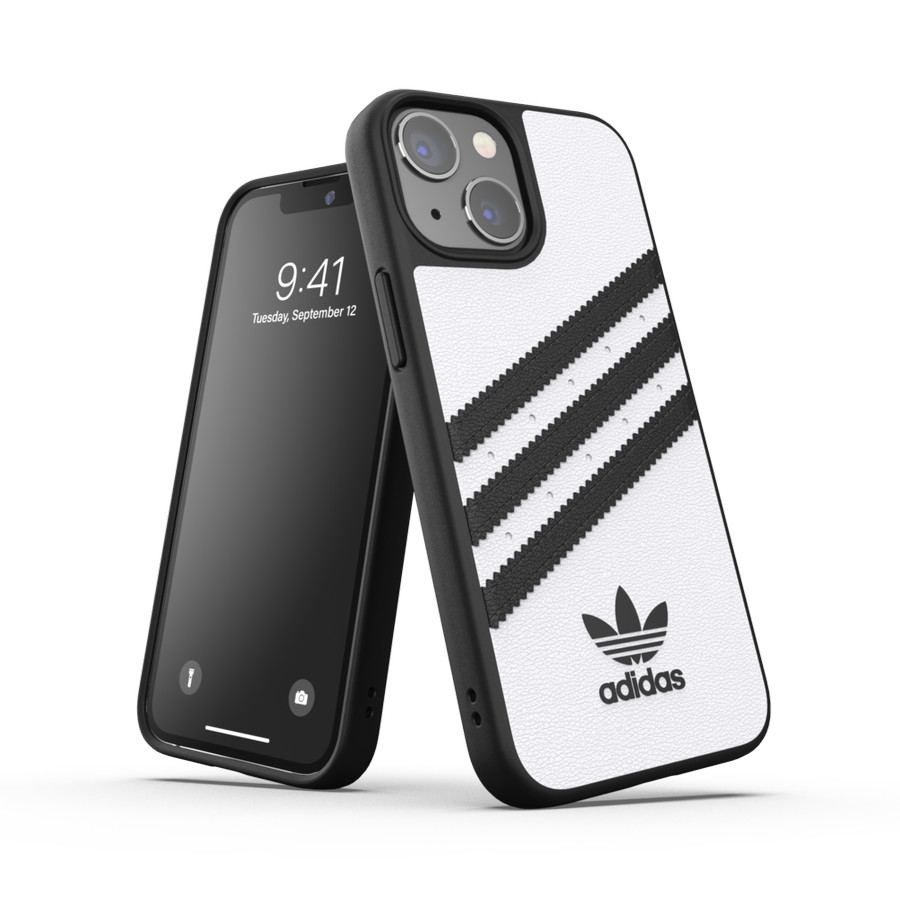 Adidas 3-Stripes Snap Case Case for iPhone 13 (White/Black)