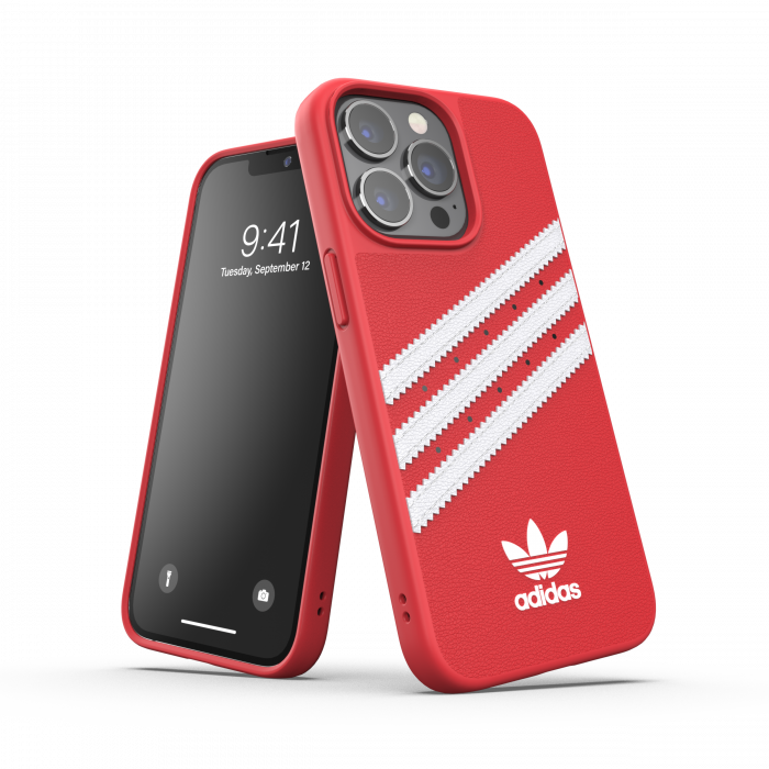 Adidas 3-Stripes Snap Case Case for iPhone 13 Pro (Scarlet)