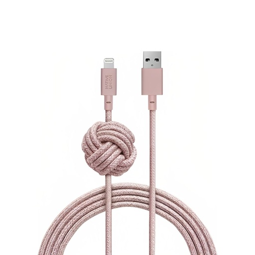 [NCABLE-L-ROS-NP] Native Union Night Cable USB-A to Lightning 3m (Rose)