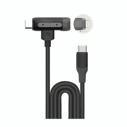 [DL56D] Momax 1-Link Flow Duo 2-in-1 USB-C to USB-C + Lightning (1.5m) Braided (Black)