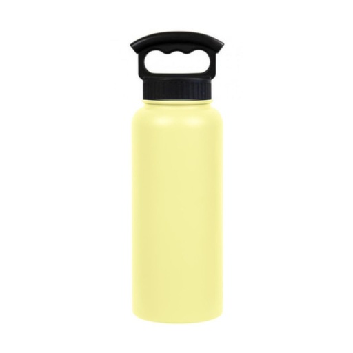 [V34000039] Fifty Fifty Vacuum Insulated Bottle 3 Finger Lid 1L (Lemon Drop)