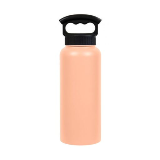 [V34000040] Fifty Fifty Vacuum Insulated Bottle 3 Finger Lid 1L (Peach)