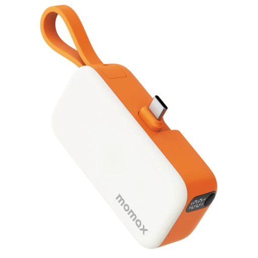 [IP130M] Momax 1-Power Mini 5000mAh Bulit-in foldable USB-C Battery pack (Orange)