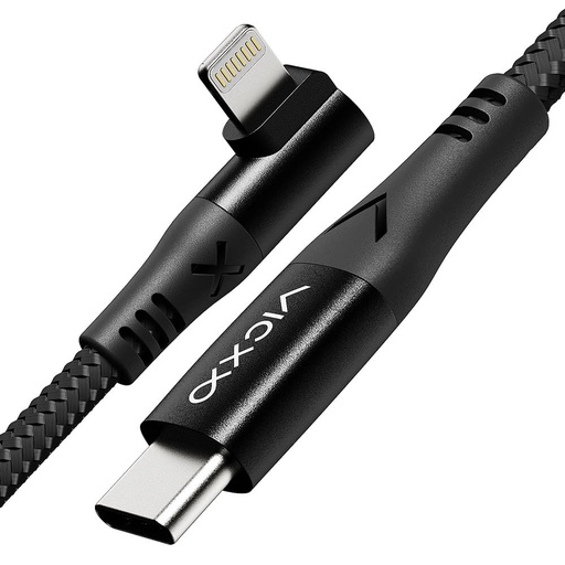 [Kaeiz_K5_C to Lightning_(200cm)] Vicxxo Kaeiz Nylon Braided Type C - Lightning Cable 2M (Black)