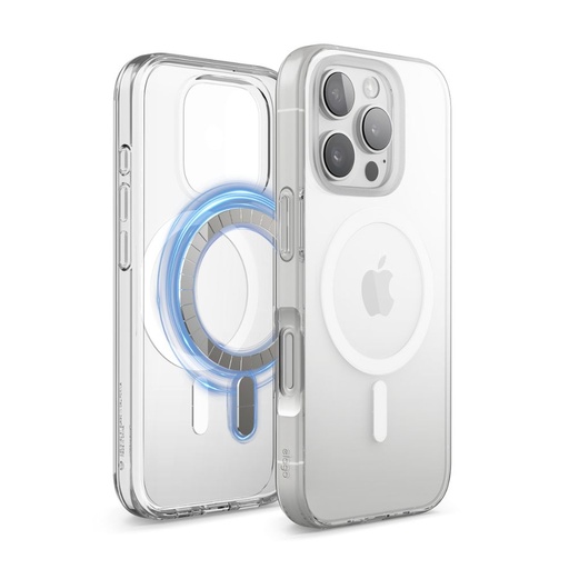 [ES16MSHB63PRO-TR] Elago Hybrid Magsafe Case for iPhone 16 Pro (Clear/White)