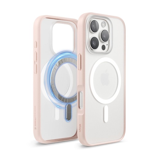 [ES16MSHB63PRO-SFTRLPK] Elago Hybrid Magsafe Case for iPhone 16 Pro (Soft Clear/Lovely Pink)