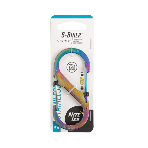 [LSB4-07-R3] NiteIze S-Biner SlideLock Size #4 (Spectrum)