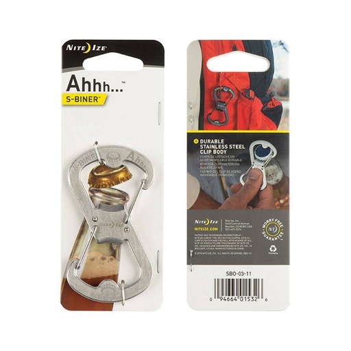 [SBO-03-11] NiteIze S-Biner Ahhh Bottle Opener (Stainless)