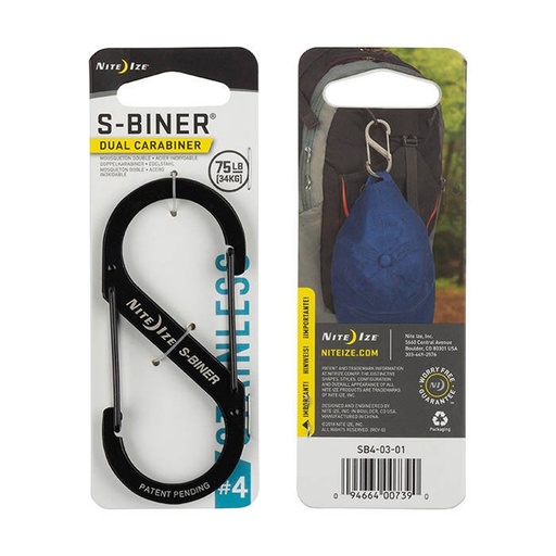 [SB4-03-01] NiteIze S-Biner #4 (Black)