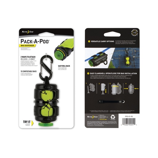 [PPD-01-R3] NiteIze Pack-A-Poo® Dispenser + Refill Bags