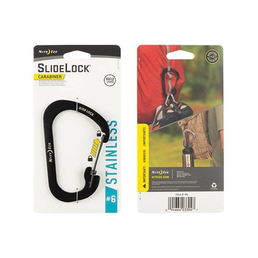 [CSL6-01-R6] NiteIze SlideLock Carabiner 6 (Black)