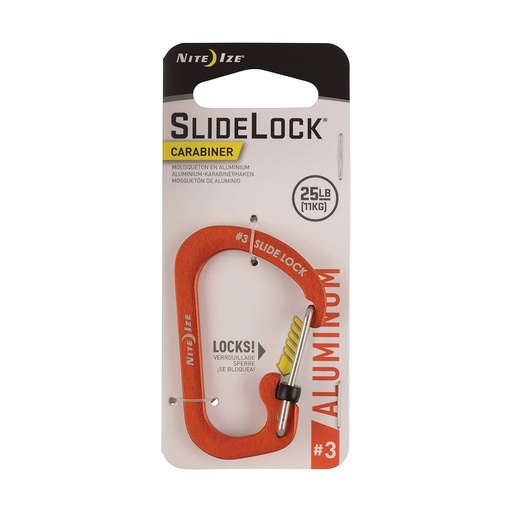 [CSLA3-19-R6] NiteIze SlideLock Carabiner Aluminum Size #3