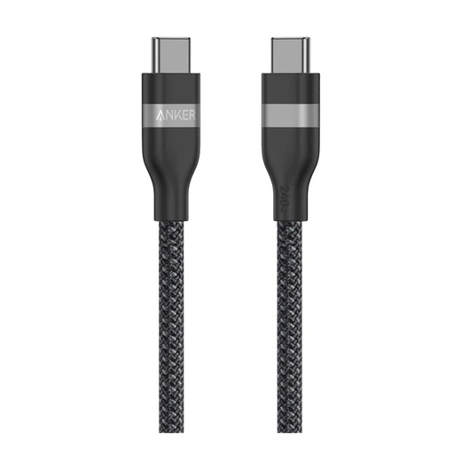 [A82E2H11] Anker USB-C to USB-C Cable 240W (Upcycled-Braided) (0.9m/3ft) (Black)