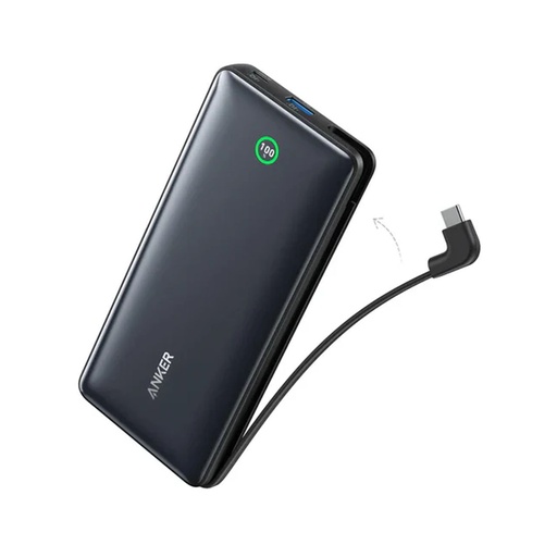 [A1387H11] Anker Nano Power Bank (20K, 30W, Built-In USB-C Cable) (Black)