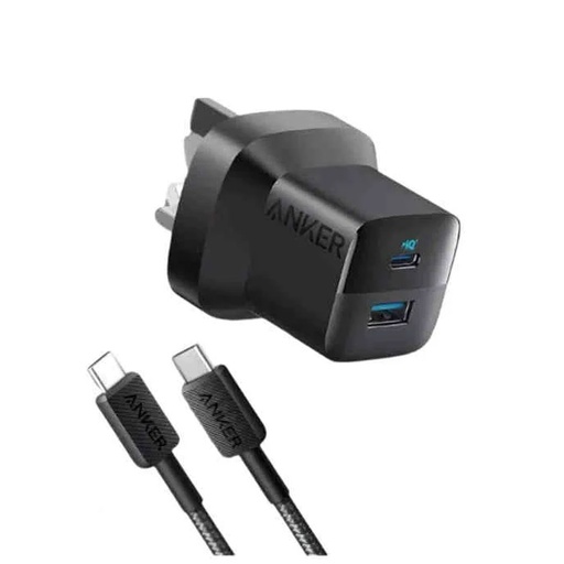 [B2331K11] Anker 323 Charger with 322 USB-C to USB-C Cable (33W , 3ft) (Black)