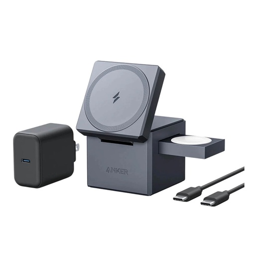 [Y1811KA1] Anker 3-in-1 Cube with MagSafe (Gray)