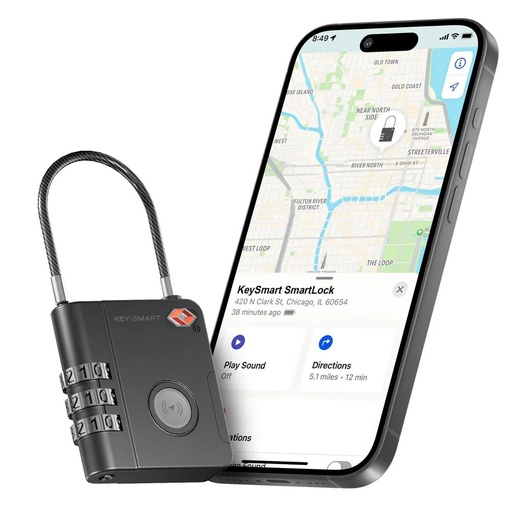 [KS520-BLK] Statik SmartLock TSA Approved Find My Lock
