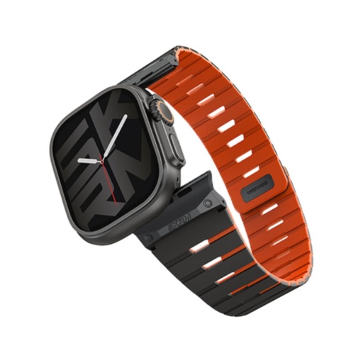 [SK-WS49-GEM-SIENNA] SkinArma Gemini Magnetic Watch Strap for Apple Watch 49/46/45MM (Black Orange)