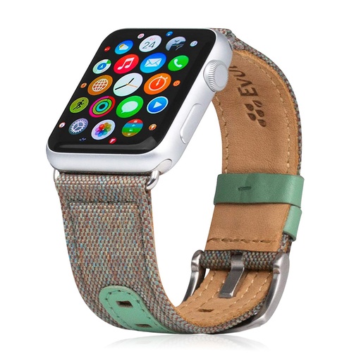 [WB-A13-42-D10] Evutec Northill for Apple Watch 42mm/44mm (Chroma/Sage)