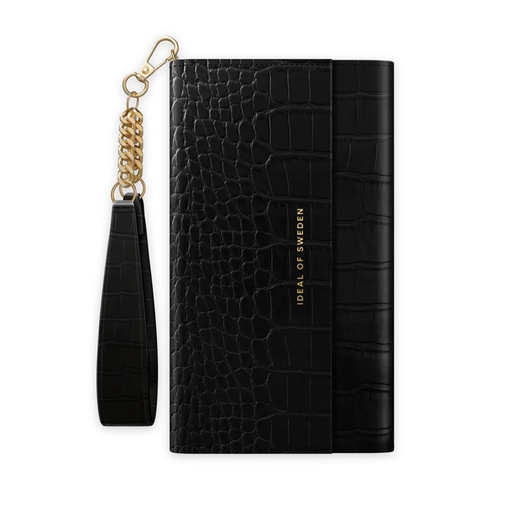 [IDSCSS20-I2054-207] iDeal of Sweden Signature Clutch for iPhone 12 mini (Jet Black Croco)