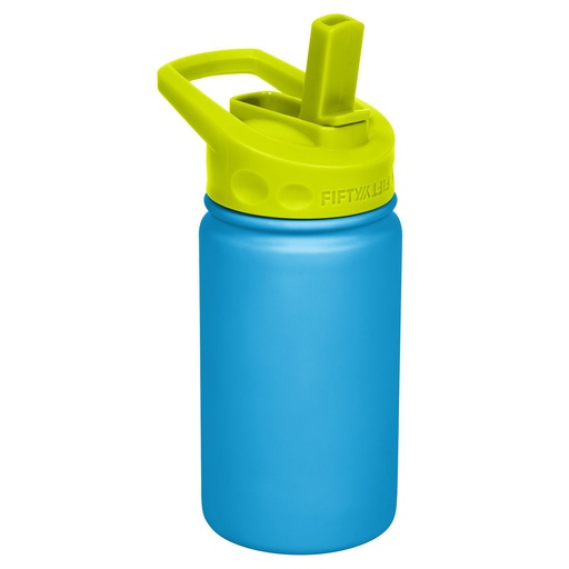 [K12000005] Fifty Fifty Kids Bottle with Straw Lid 350ML (Blue)