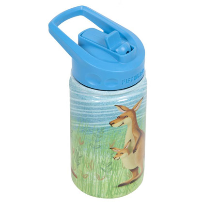 [K12000014] Fifty Fifty Kids Bottle with Straw Lid 350ML (Kangaroo)